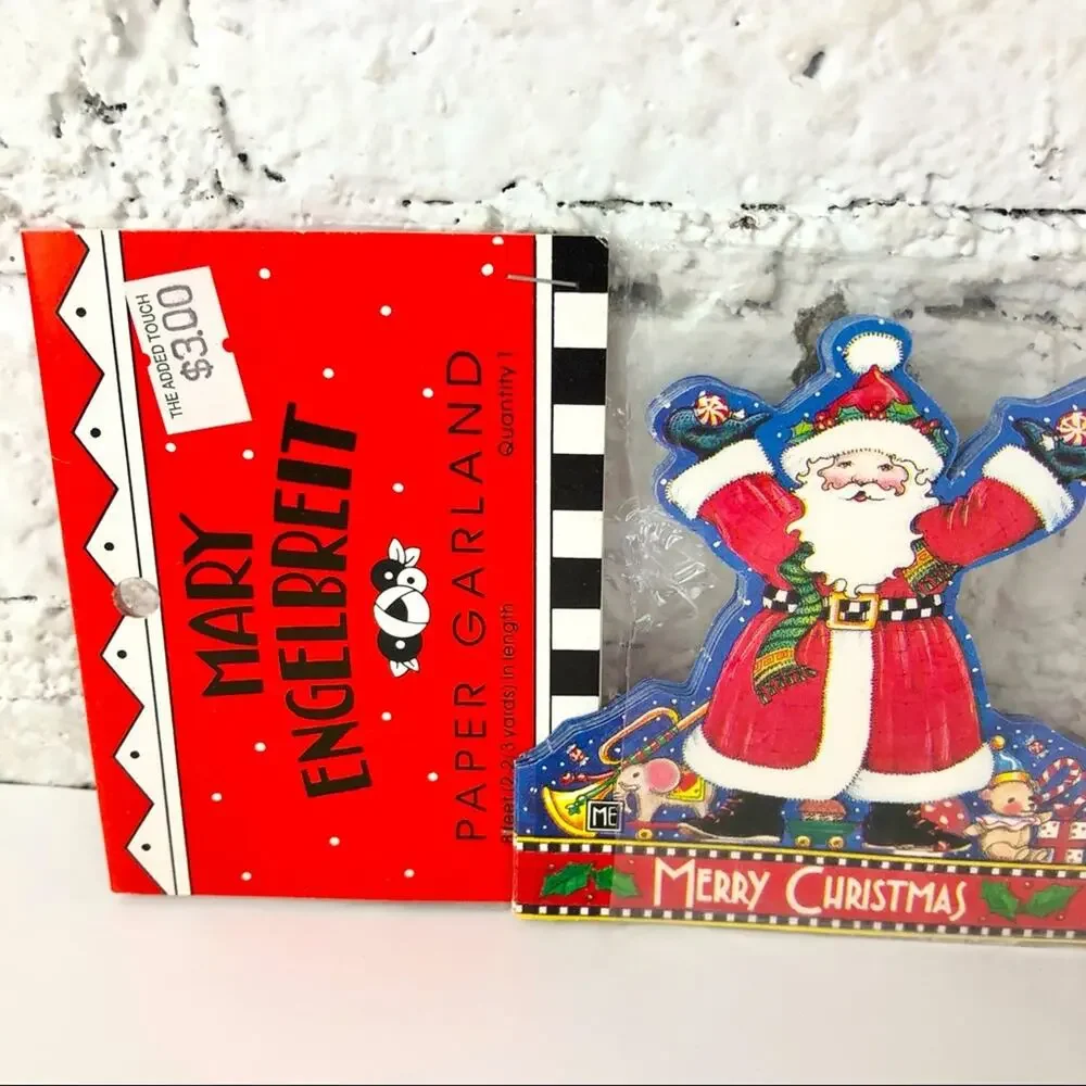 Vintage Mary Engelbreit Holiday Paper Garland